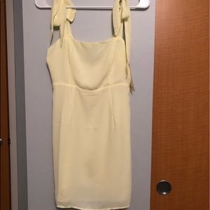 Yellow dress from Tobi with shoulder ties